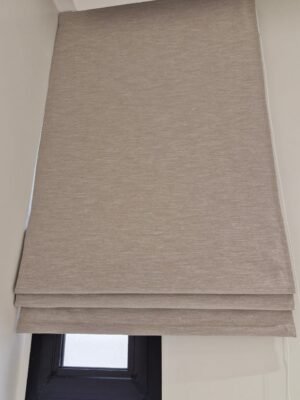 Taupe Roman Blind - Fabric Window Shade