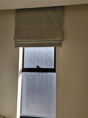 Olive Roman Blind - Textured Fabric Shade