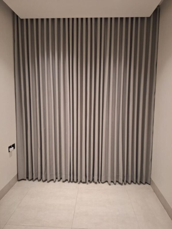 Grey Floor-to-Ceiling Curtains - Full Drape