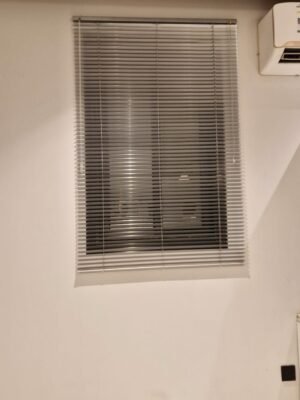 Silver Venetian Blinds - Adjustable Slat Window Shade