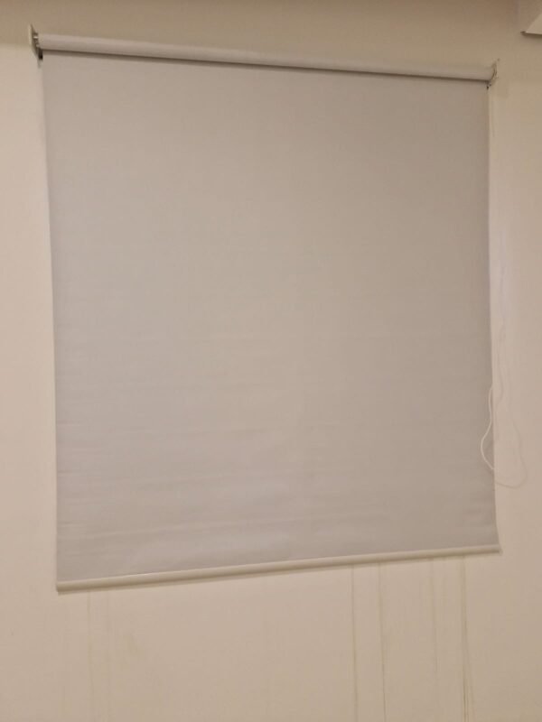 Light Grey Roller Blind - Plain Fabric Shade