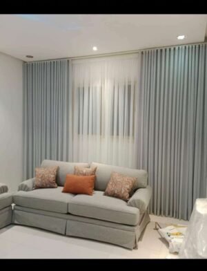 Sage Green Curtains with Sheer Layer - Living Room