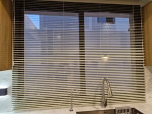 Bronze Venetian Blinds - Kitchen Window Shade