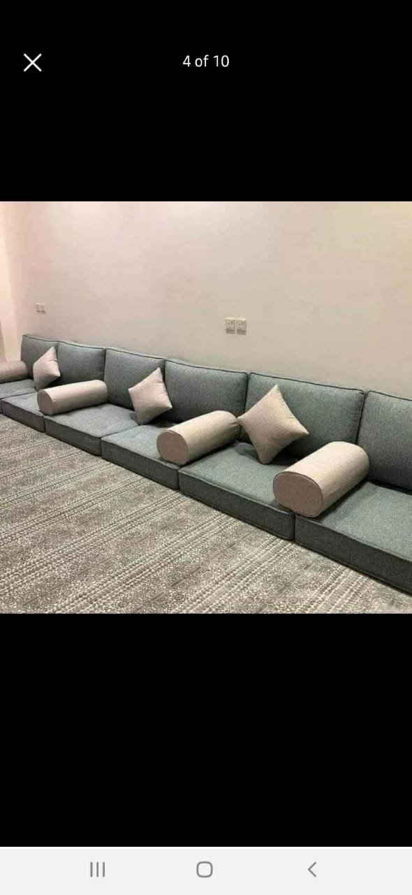 Grey Majlis Floor Seating - Carpeted Room